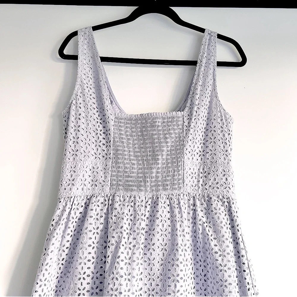 J. Crew Button-front eyelet dress in Peri Shadow Size 6